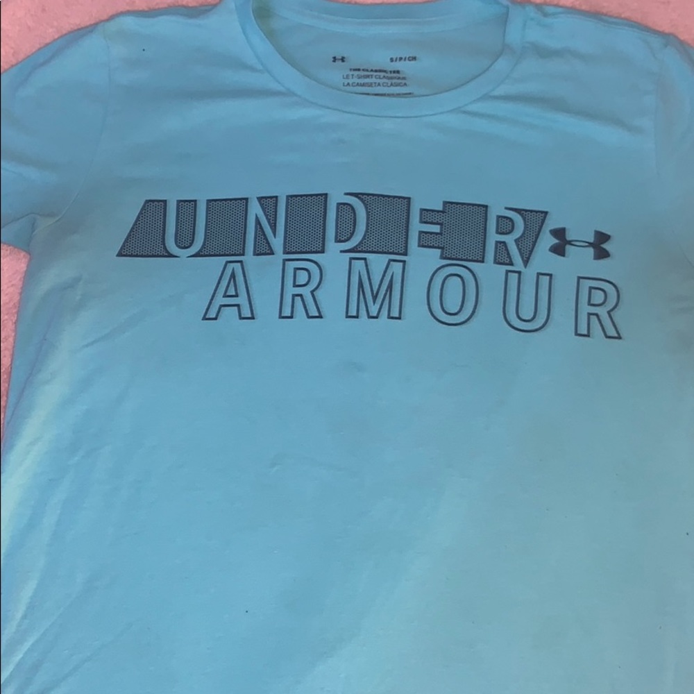 under armor blue t shirt